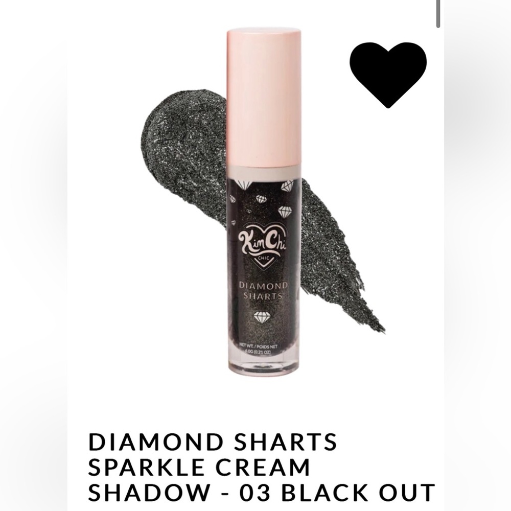 Kimchicbeauty sparkle cream shadow - black -